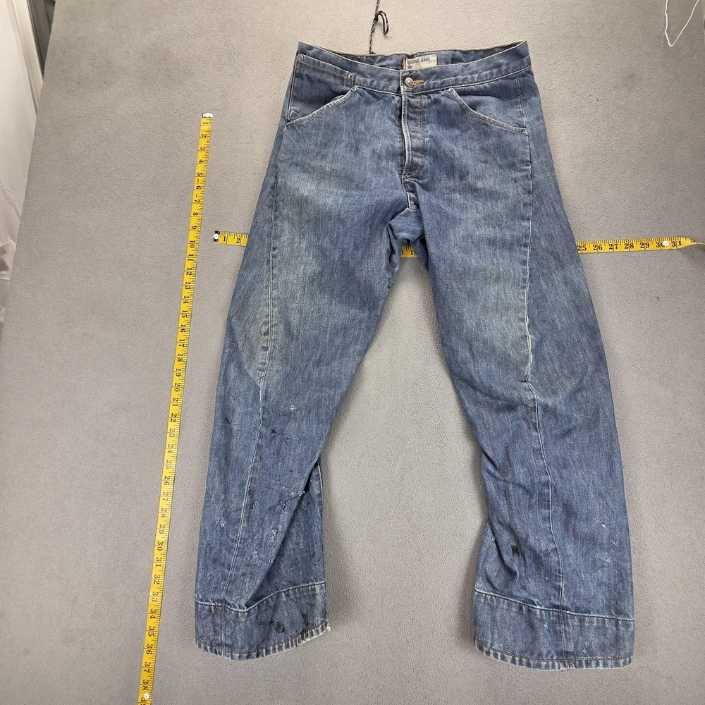 VTG Levis Engineered Jeans Mens Twisted One Pocket Buckle Y2K Stains Fits 29x30